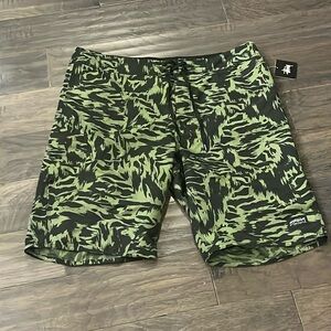 Stussy Cargo Board Shorts Swim Trunks Suit Surfing Unlined new Mens Size 36